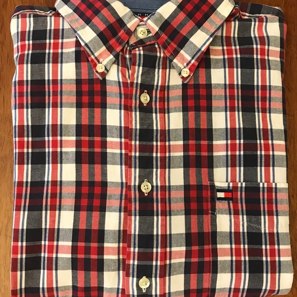 Tommy Hilfiger Other - 🇺🇸Long-Sleeve Tommy Hilfiger Plaid Shirt Sz L 💰